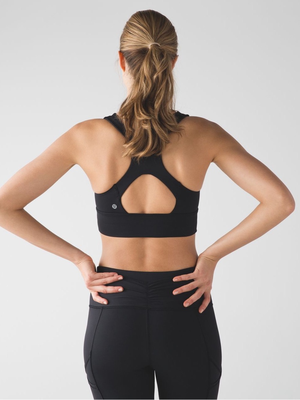 Lululemon Run Stuff Your sport Bra long line black activewear yoga Pilates gym 6
